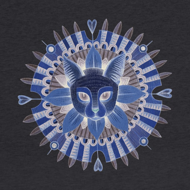 blue cat mandala by KindSpirits